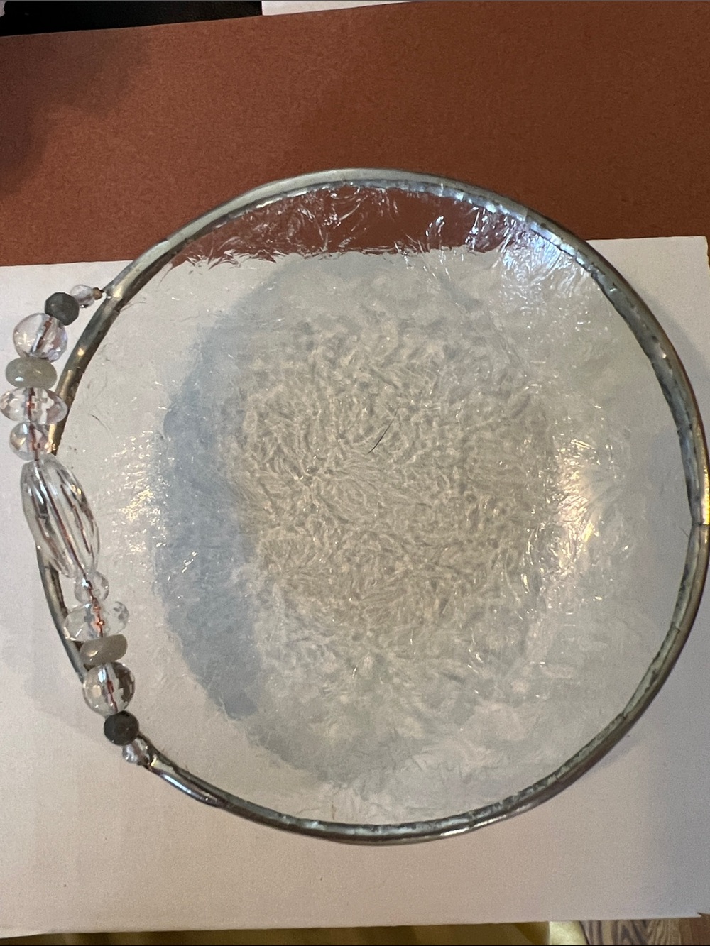 Anthropologie Birth Month Bowl - April - clear quartz and labradorite